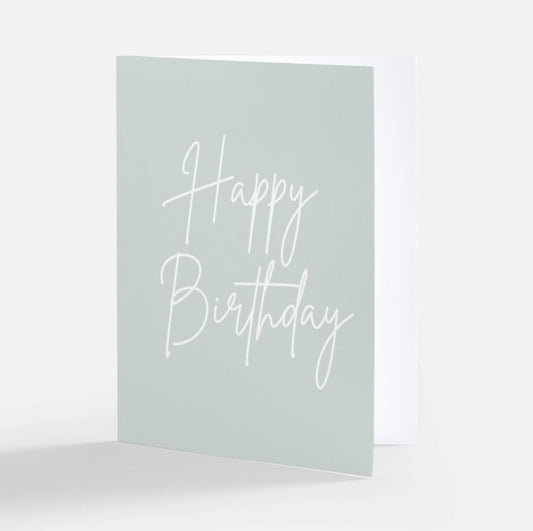 Greeting Card - Happy Birthday - Sage