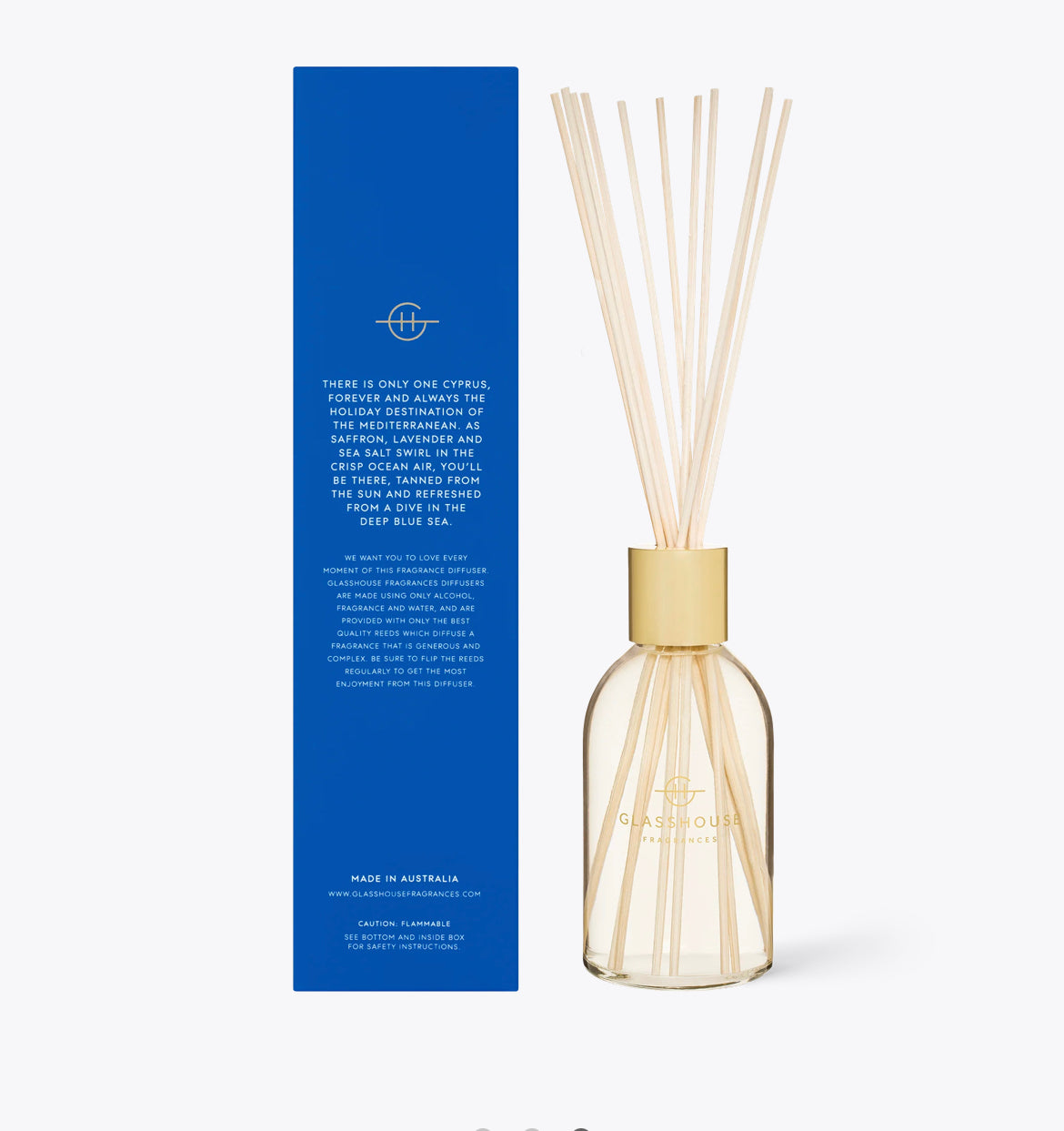 Reed Diffuser - Diving into Cyprus (Sea Salt & Saffron) - Glasshouse ...