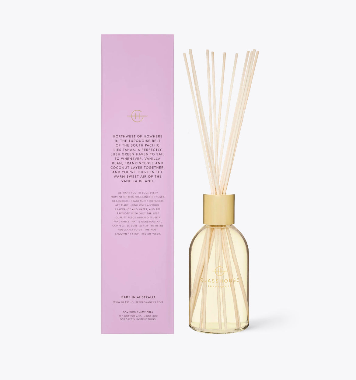 Reed Diffuser - A Tahaa Affair (Vanilla Caramel) - Glasshouse