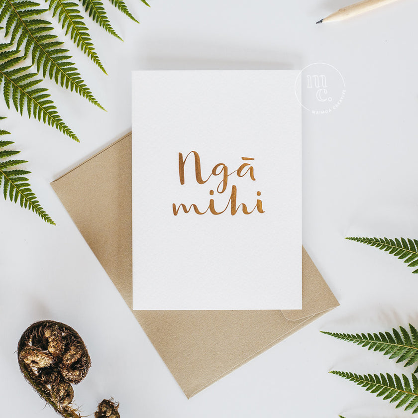 Greeting Card - Nga Mihi (Congratulations, Regards, Thank you)