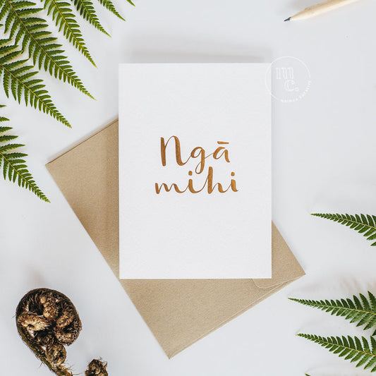 Greeting Card - Nga Mihi (Congratulations, Regards, Thank you)