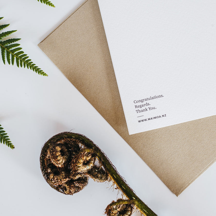 Greeting Card - Nga Mihi (Congratulations, Regards, Thank you)