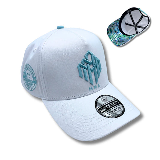 Snapback Cap MMA (Pāua White) - Māori Moana Adventures