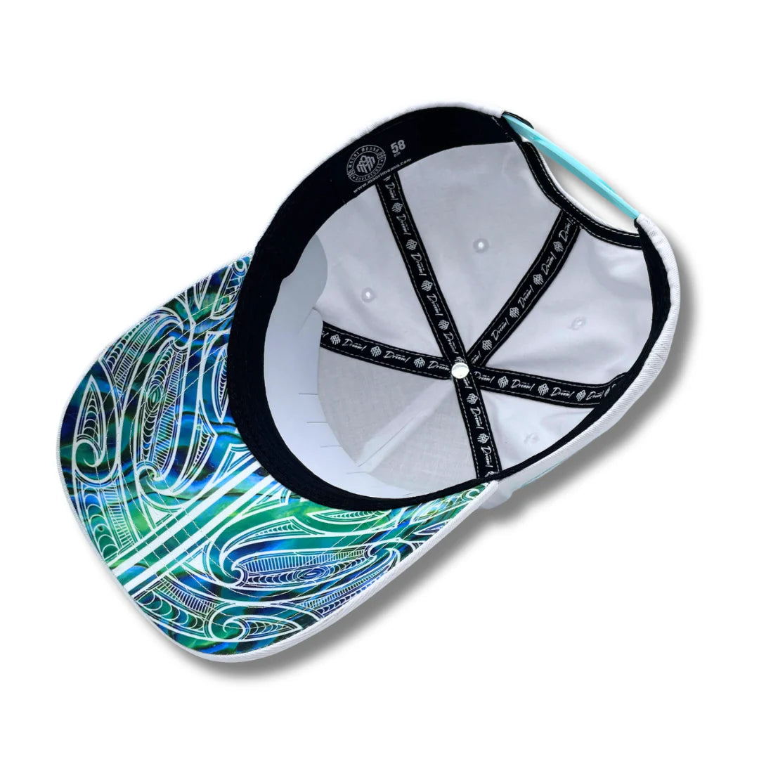 Snapback Cap MMA (Pāua White) - Māori Moana Adventures