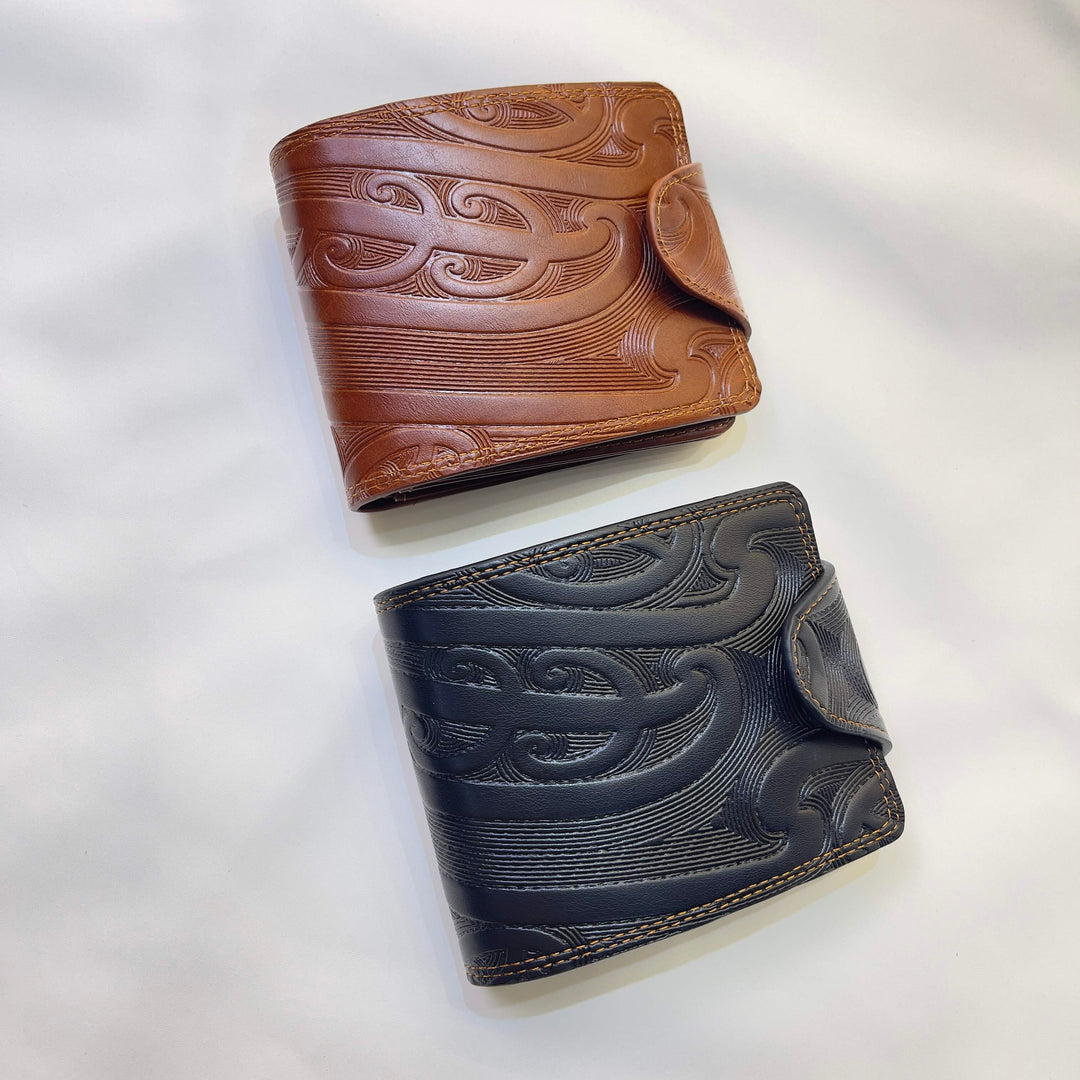 Maori Inspired Mens Wallet - L.Eyes & Co