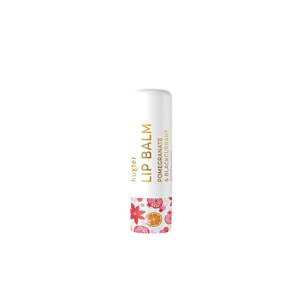 Hanging Lip Balm 9gm - Pomegranate & Blackcurrant (White) - Huxter