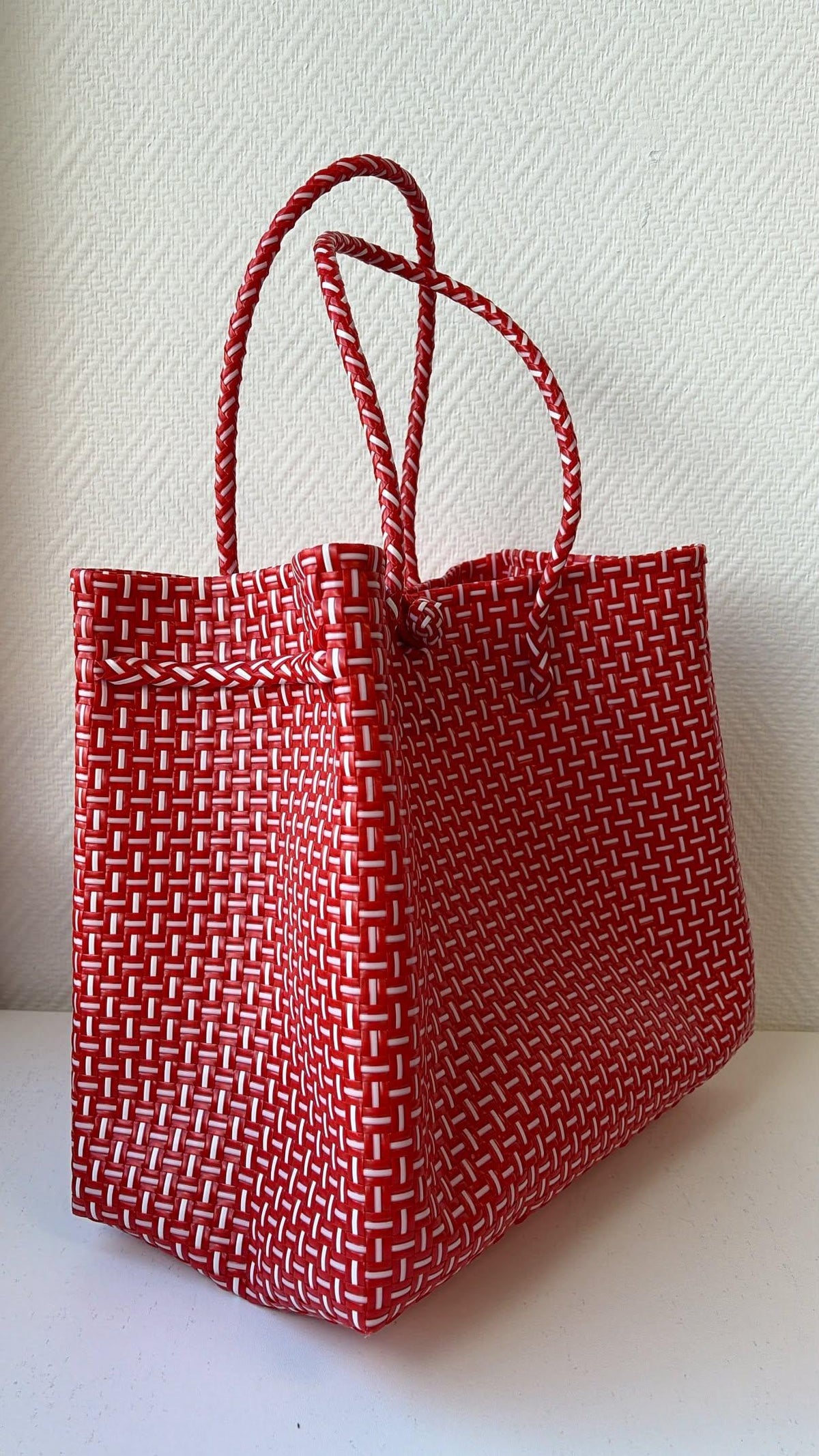 Red & White Tote Bag