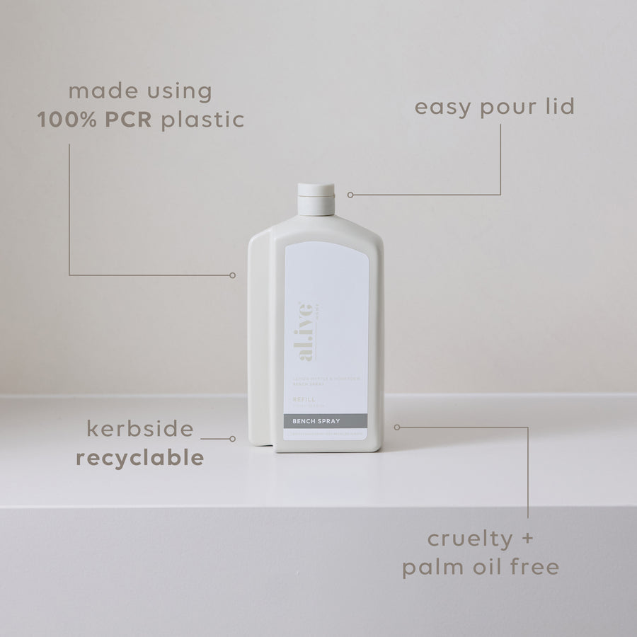 REFILL - Bench Spray 1L - Al.ive - Lemon Myrtle & Honeydew
