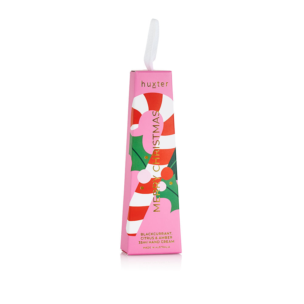 Hanging Hand Cream 35ml (Pink) – Blackcurrant, Citrus & Amber - Huxter
