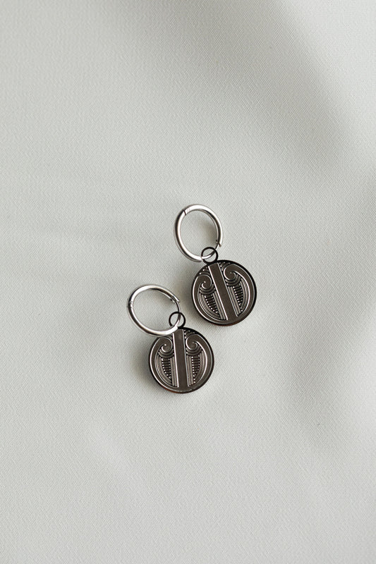 Wahine Toa - Earrings (Huggies) - Haerenga - Silver