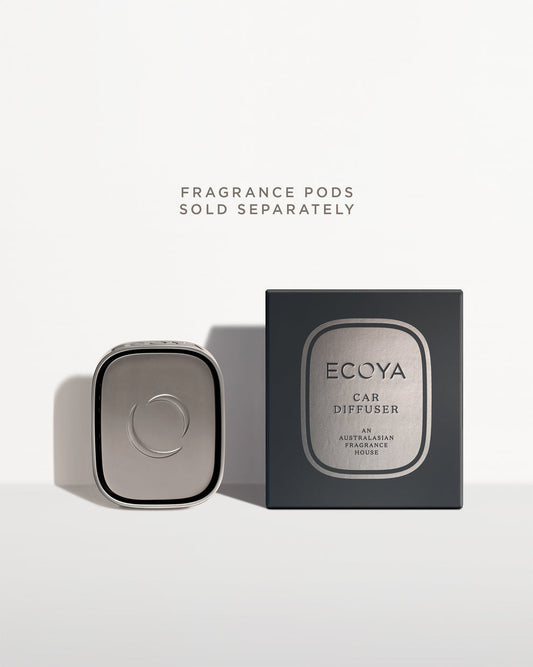Car Diffuser - Ecoya - Black & x1 Lotus Flower Scent Disk