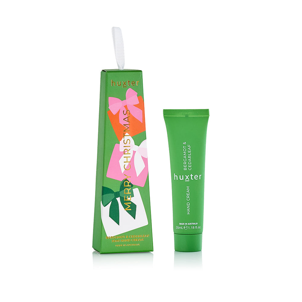Hanging Hand Cream 35ml (Green) – Bergamot & Cedarleaf - Huxter