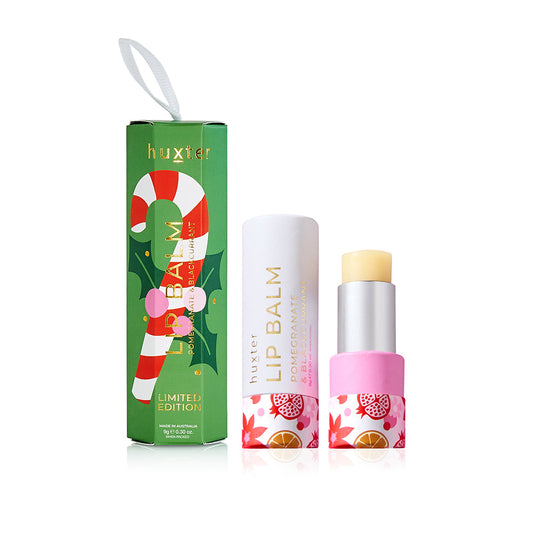 Hanging Lip Balm 9gm - Pomegranate & Blackcurrant (Green) - Huxter