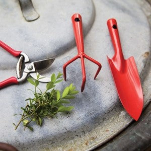 Pruner w/Red Handle Stainless Steel