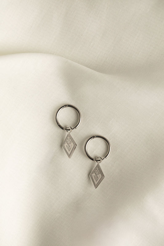 Te Manawa - Earrings (Huggies) - Haerenga - Silver