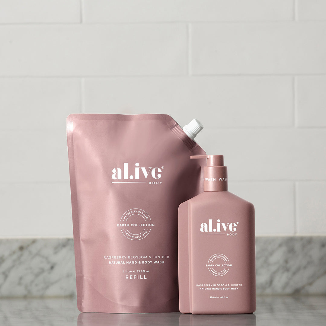 Hand and Body Wash REFILL- Al.ive - Raspberry Blossom and Juniper