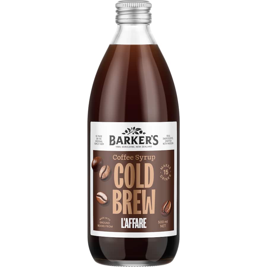 Cold Brew Coffee Syrup - Barkers - 500ml