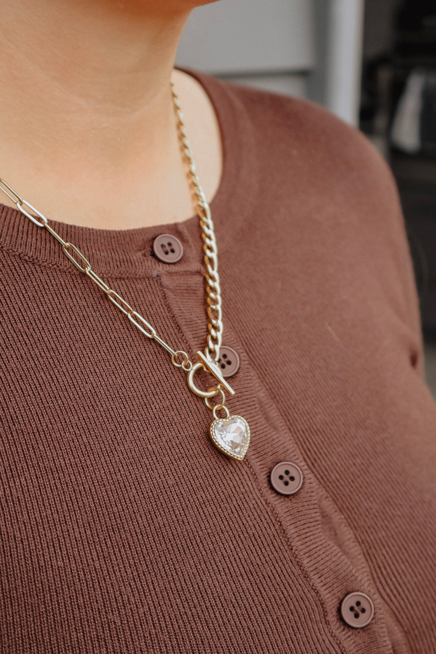 Necklace - CZ Heart Necklace - KatyB
