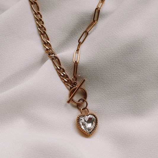 Necklace - CZ Heart Necklace - KatyB