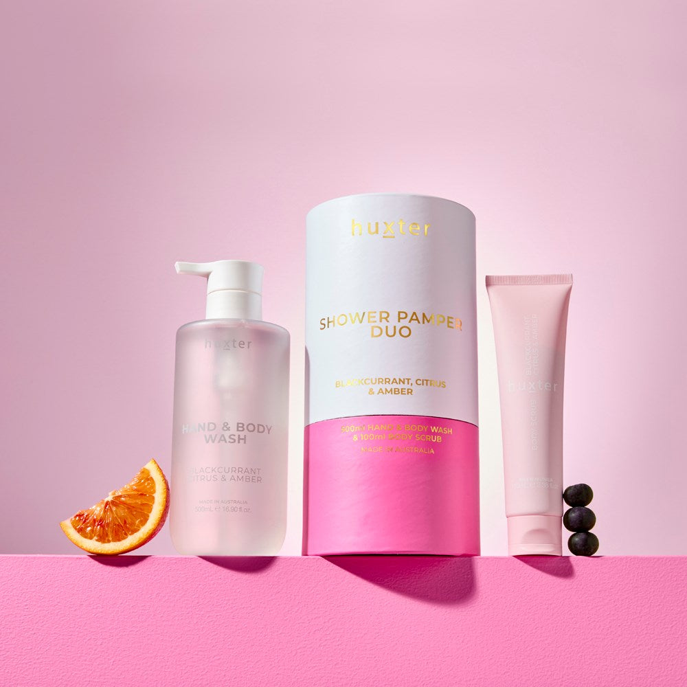 Huxter - Shower Pamper Duo | Blackcurrant, Citrus & Amber - Huxter