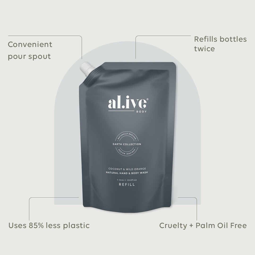 REFILL - Hand and Body Wash - Al.ive - Coconut & Wild Orange