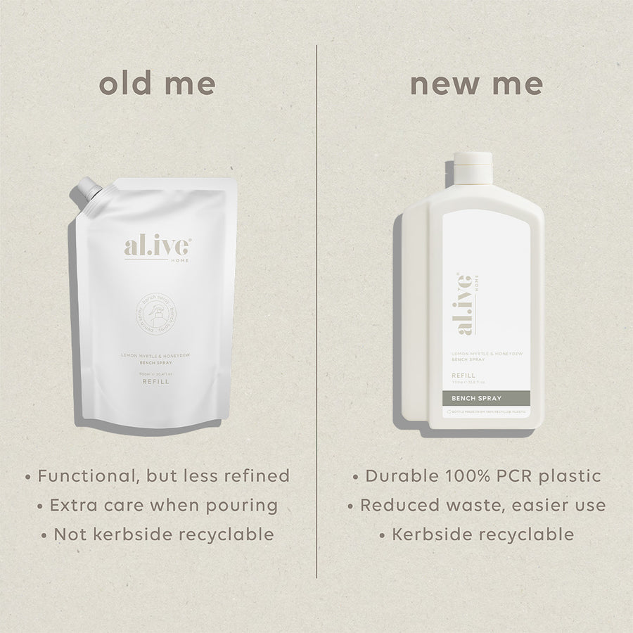 REFILL - Bench Spray 1L - Al.ive - Lemon Myrtle & Honeydew