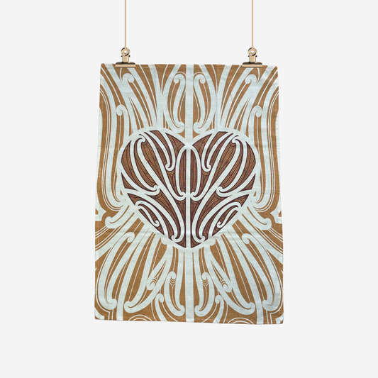 Tea Towel - Ngākau - Brown