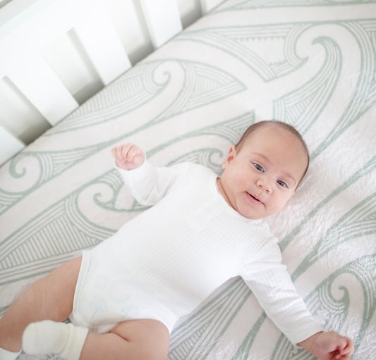 Cot Size Minky Paraikete - Kākāriki