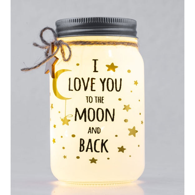 Light Sparkle Jar - I Love You To The Moon & Back