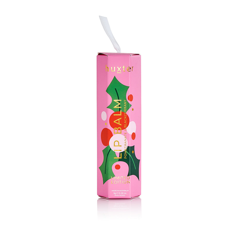 Hanging Lip Balm 9gm - Pomegranate & Blackcurrant (Pink) - Huxter
