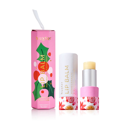 Hanging Lip Balm 9gm - Pomegranate & Blackcurrant (Pink) - Huxter