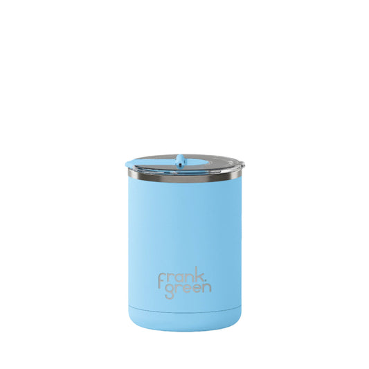 Ceramic Coffee Cup with Hinged Lid - Sky Blue - Frank Green
