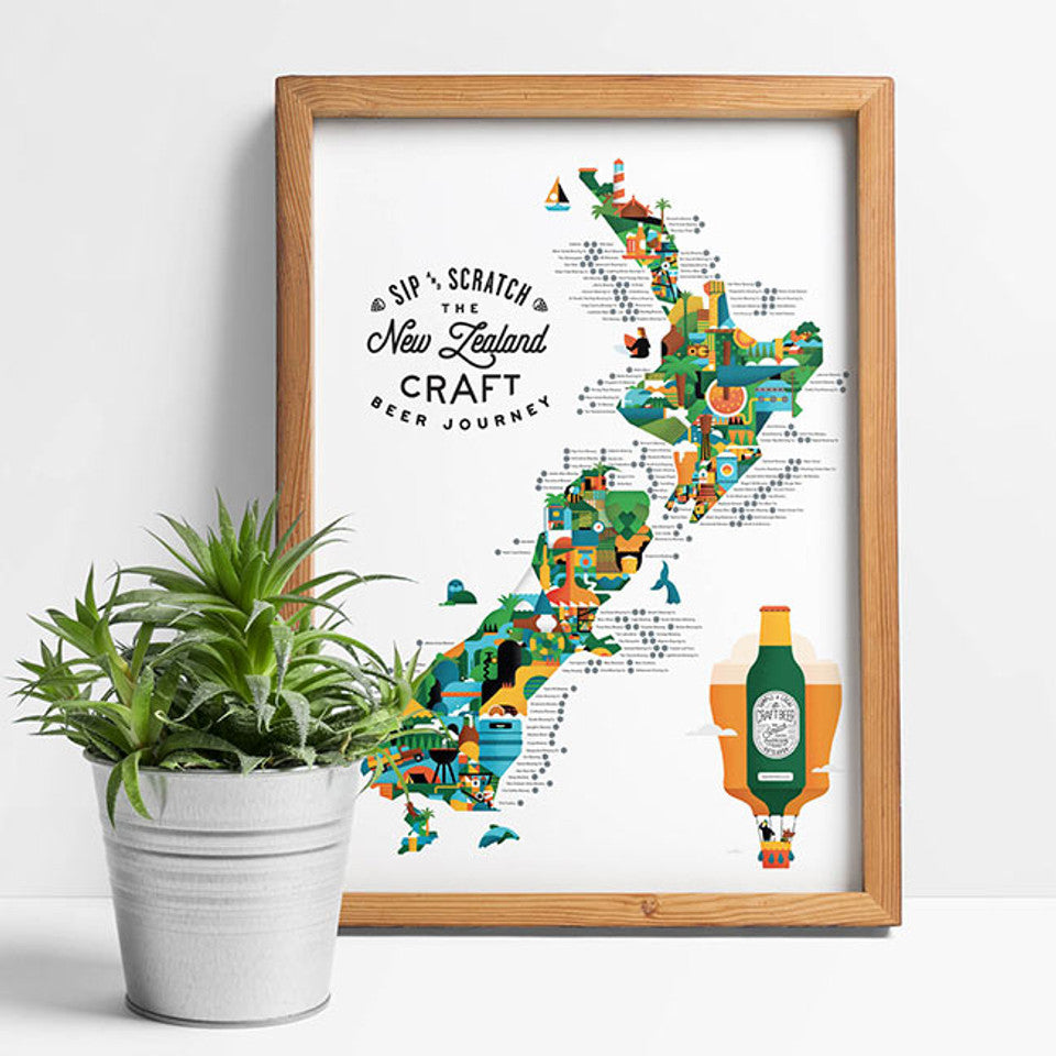 NZ Scratch Map - Breweries
