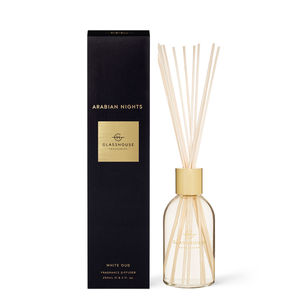 Reed Diffuser Arabian Nights (White Oud) Glasshouse Journey + Co