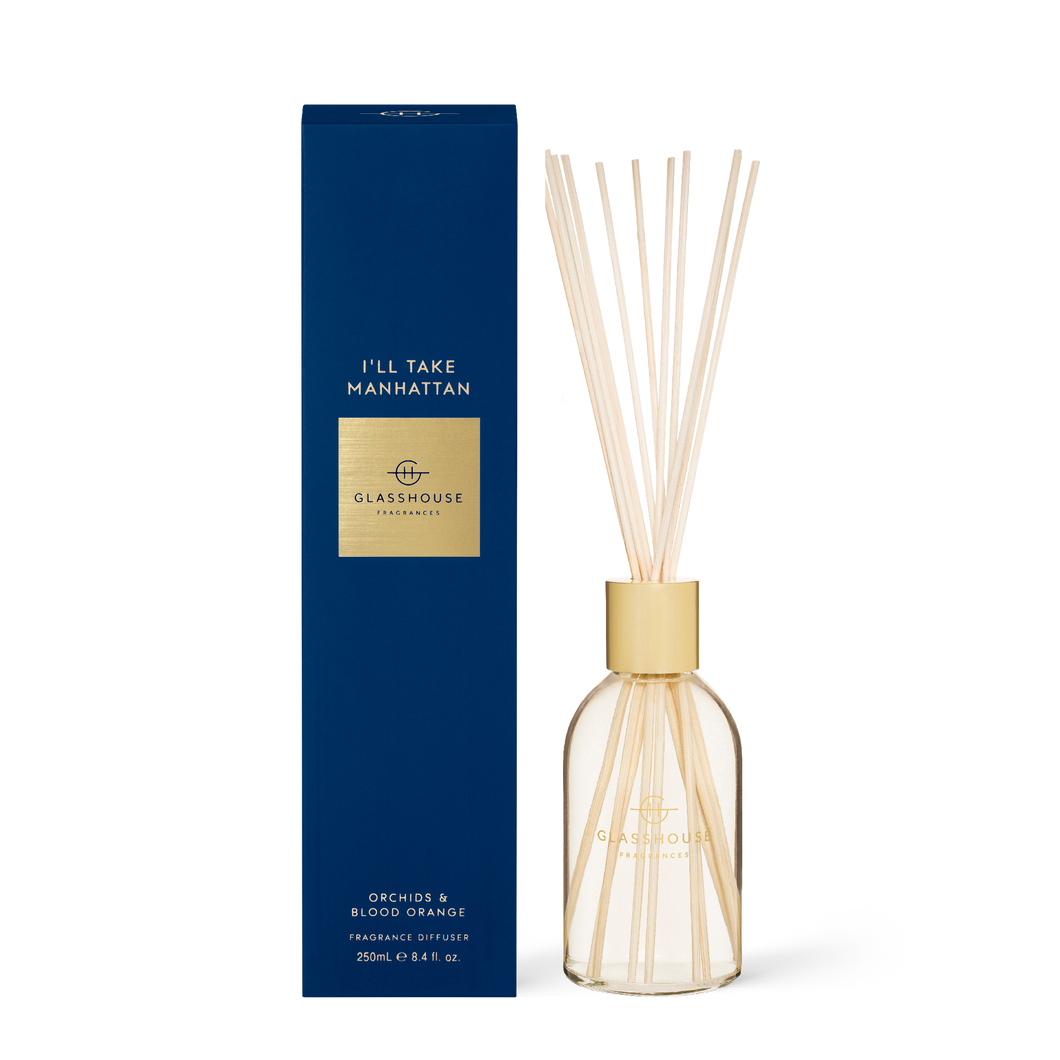 Reed Diffuser - I'll Take Manhattan (Orchids & Blood Orange) - Glasshouse