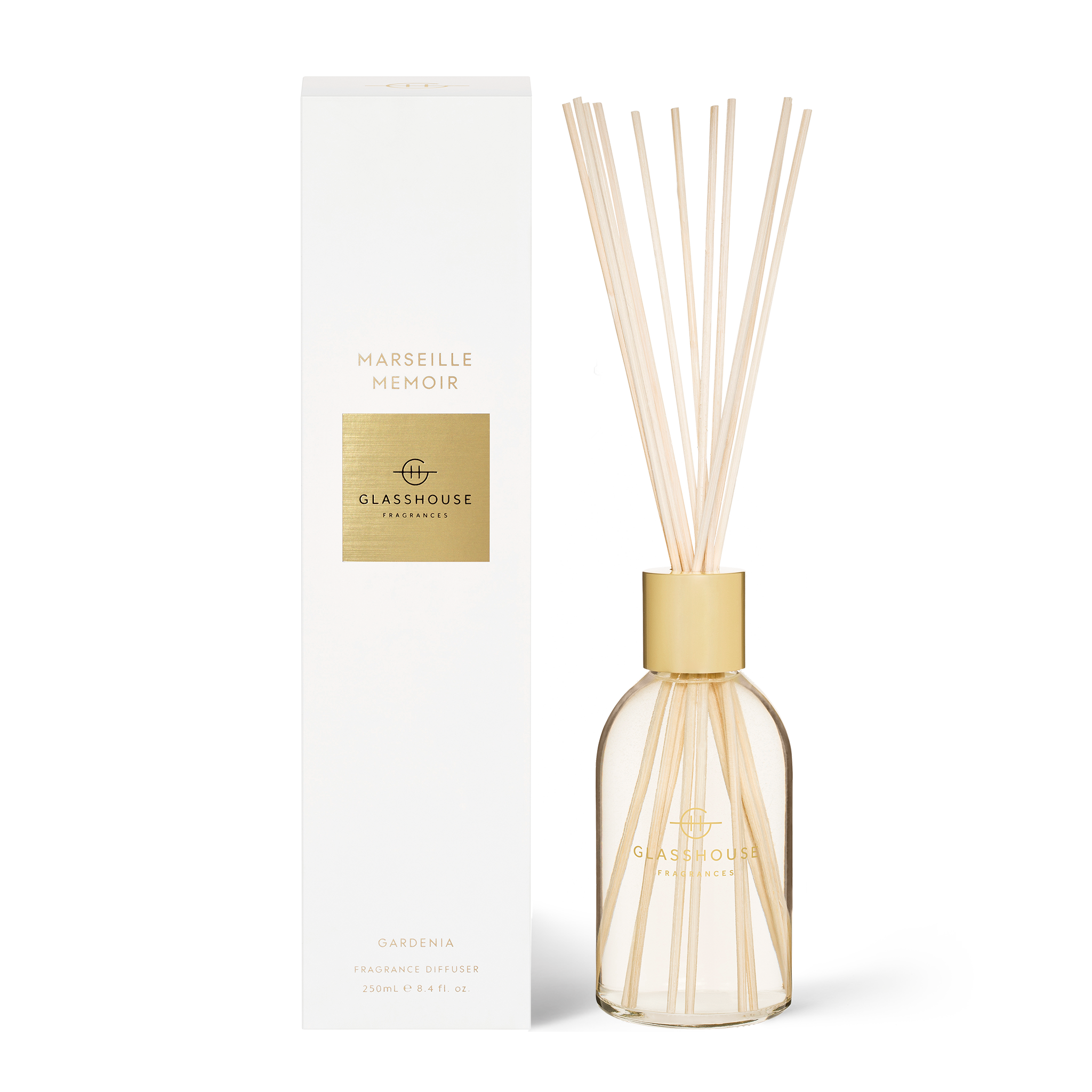 Reed Diffuser - Marsielle Memoir (Gardenia) - Glasshouse โ Journey + Co